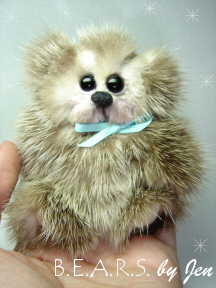 Miniature Fur Teddy Bear by Jennifer Creasey