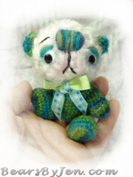 Miniature Fur Teddy Bear by Jennifer Creasey